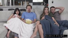 Scary Movie Night with Aria Valencia and Kenzie Love turns into Steamy Sex Session  - S44:E11